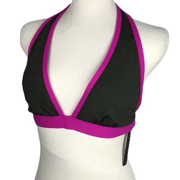 Ivanka Trump Color-Block Triangle Halter Bikini Top - Picture 5 of 7